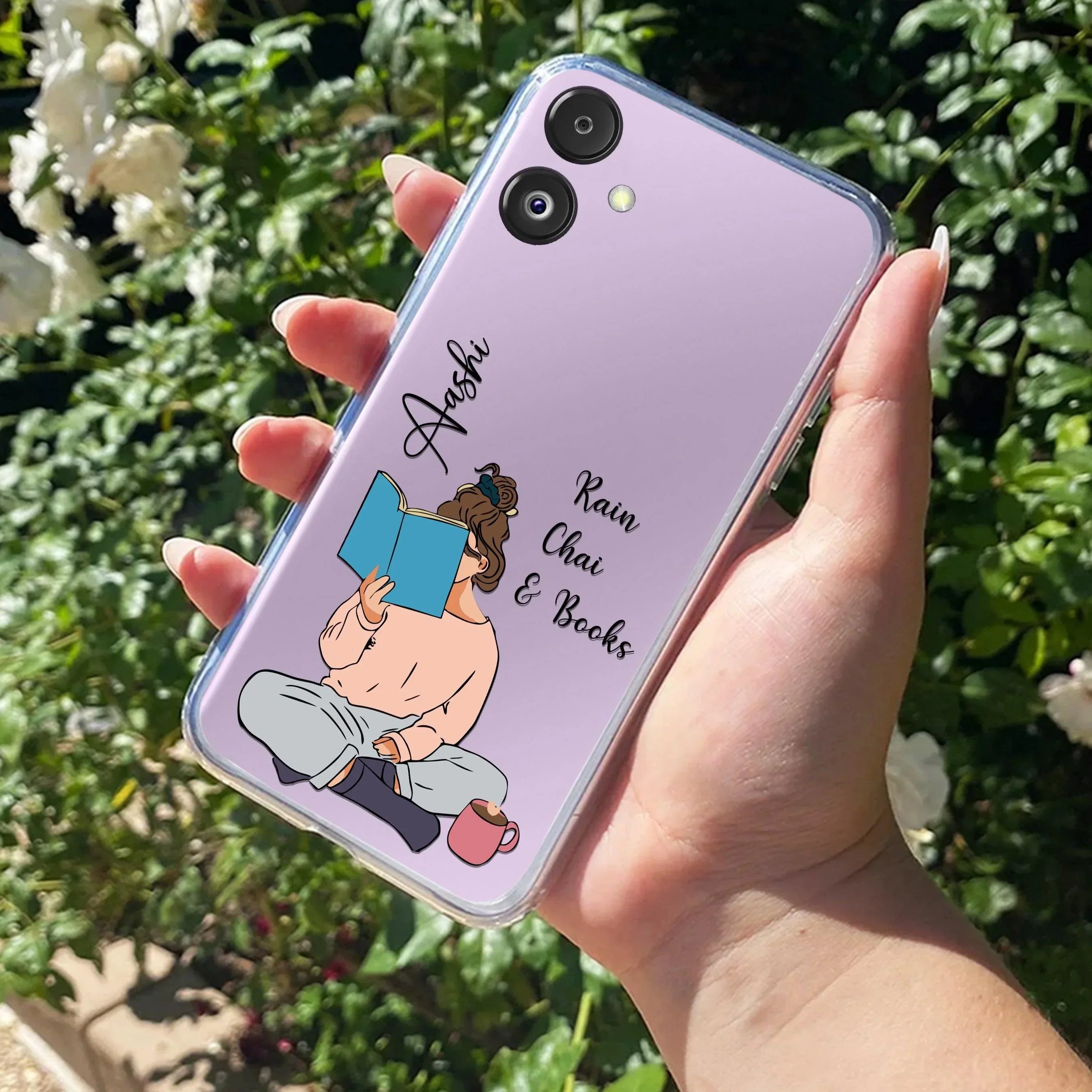 Girl with Book Customize Transparent Silicon Case For Samsung