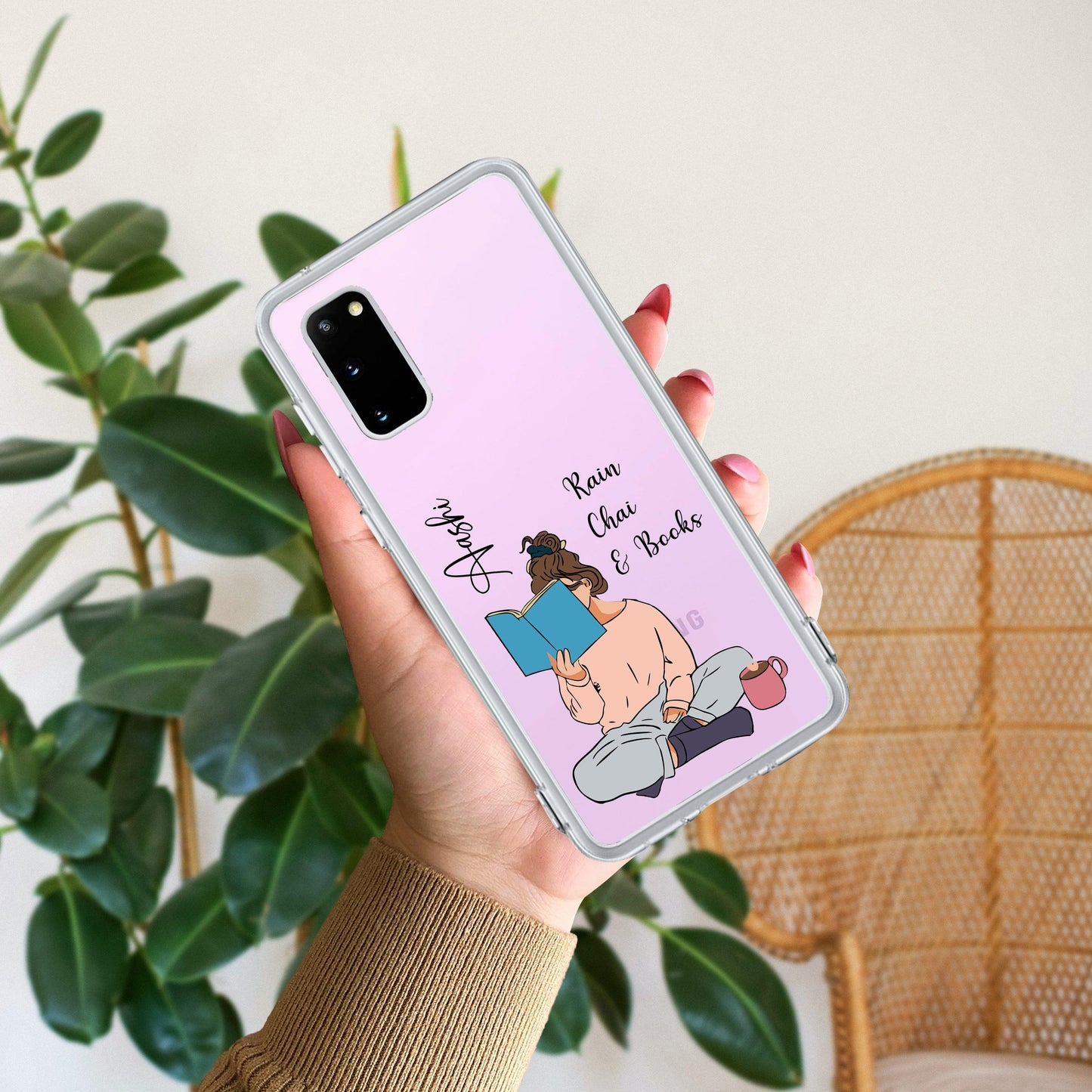 Girl with Book Customize Transparent Silicon Case For Samsung