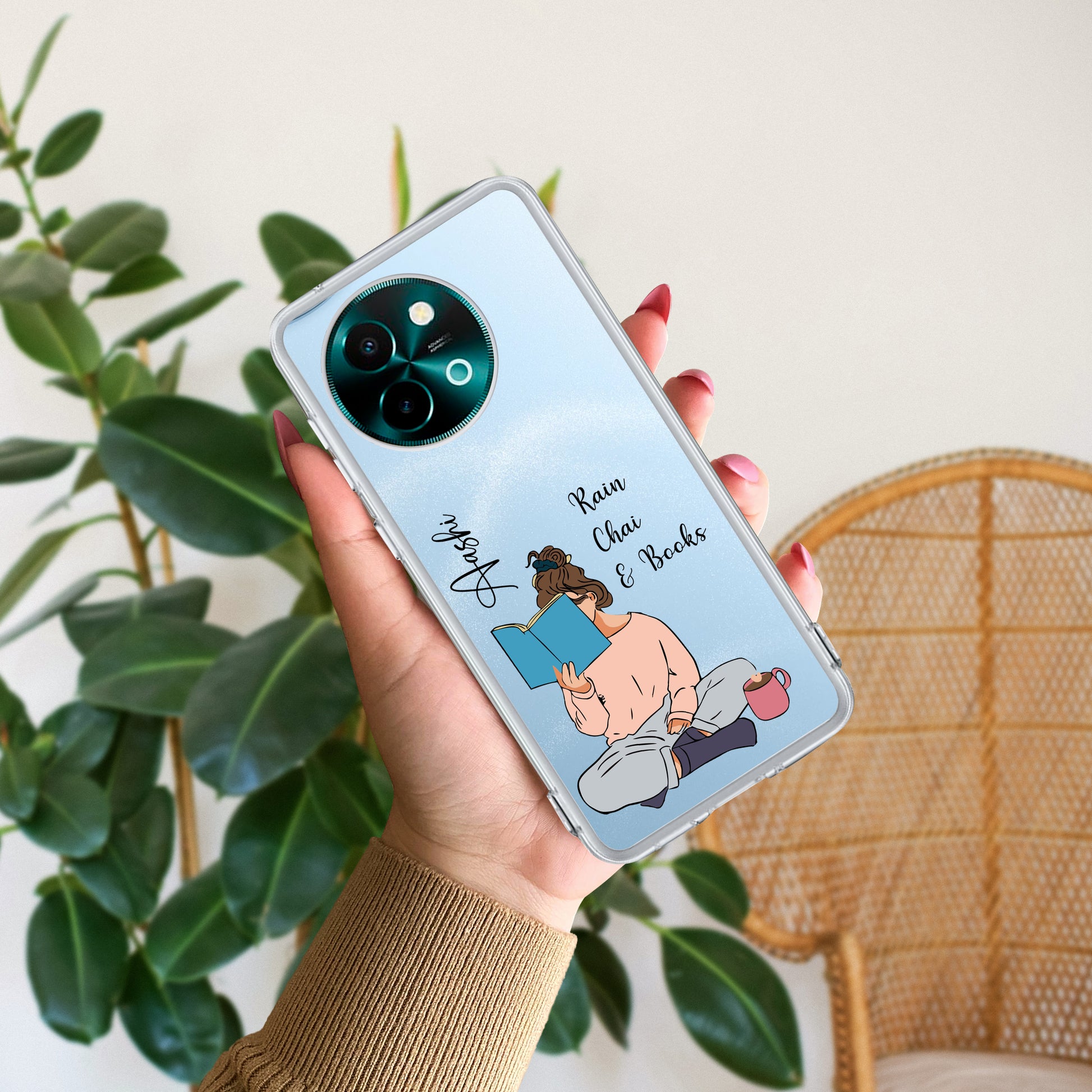 Girl with Book Customize Transparent Silicon Case For Vivo ShopOnCliQ