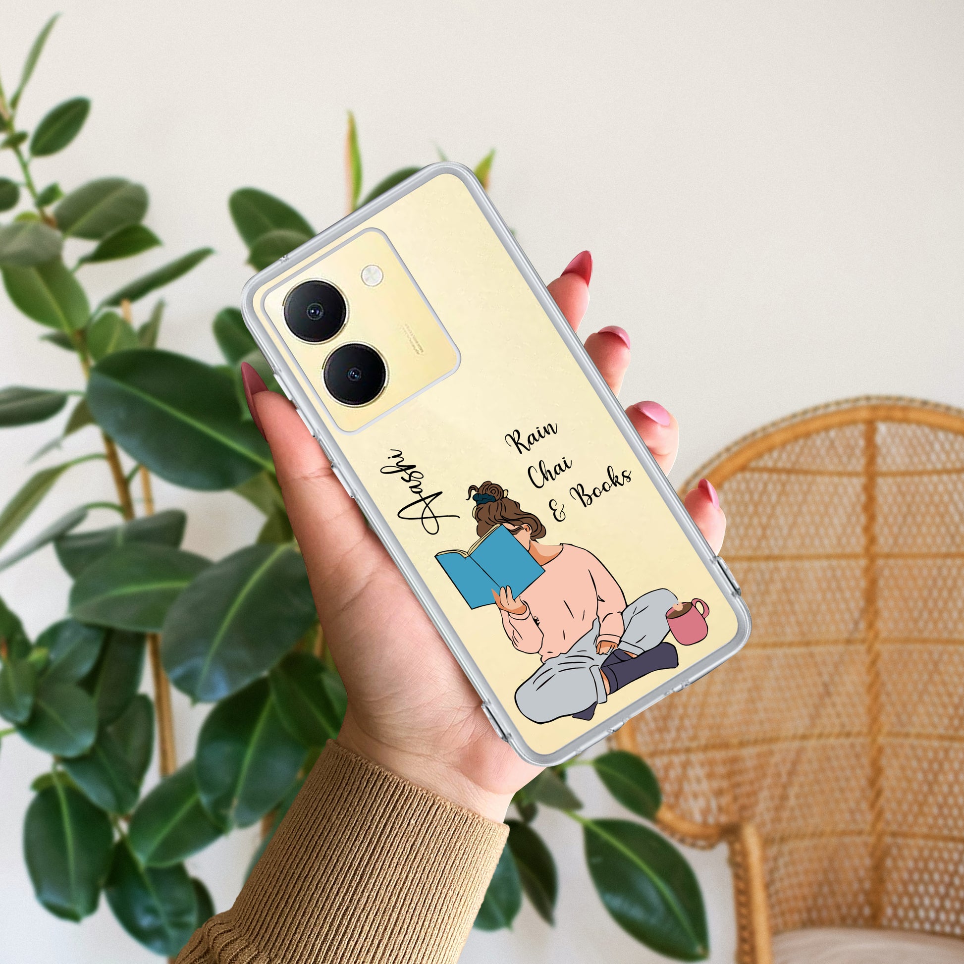 Girl with Book Customize Transparent Silicon Case For Vivo ShopOnCliQ