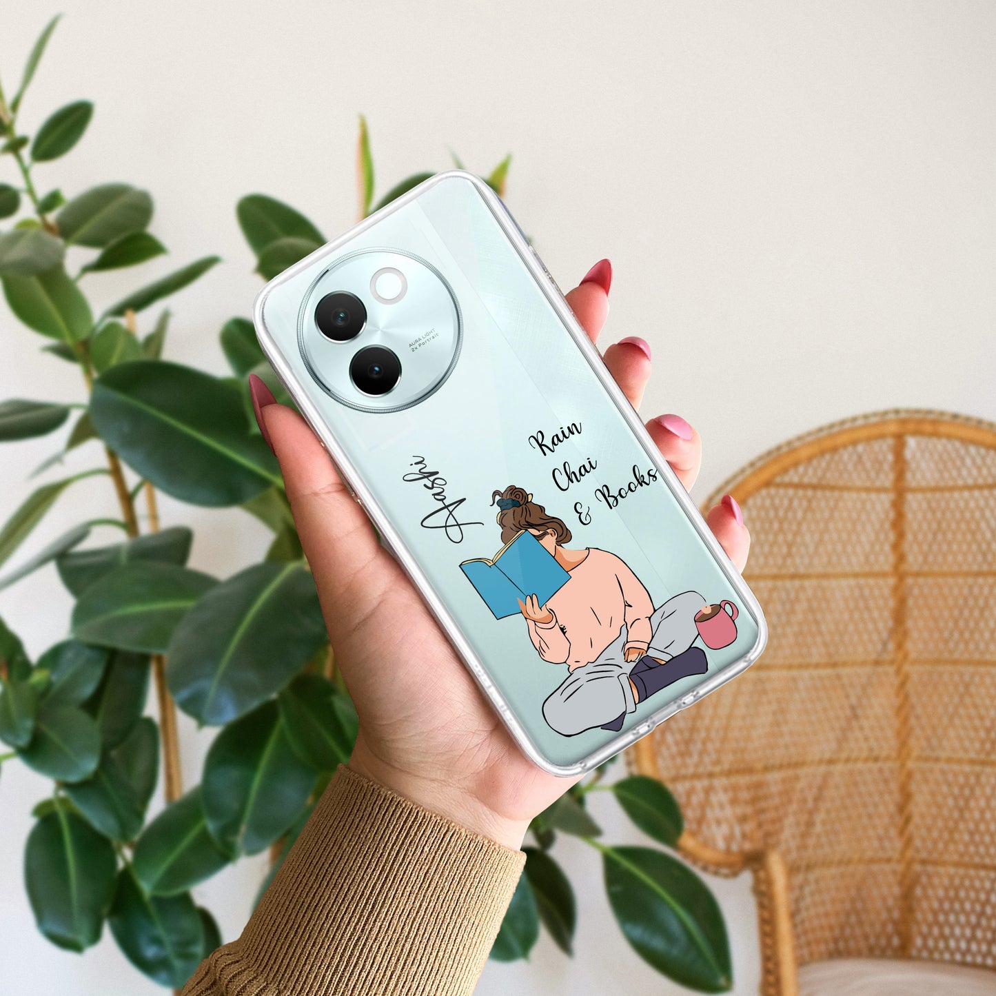 Girl with Book Customize Transparent Silicon Case For Vivo ShopOnCliQ