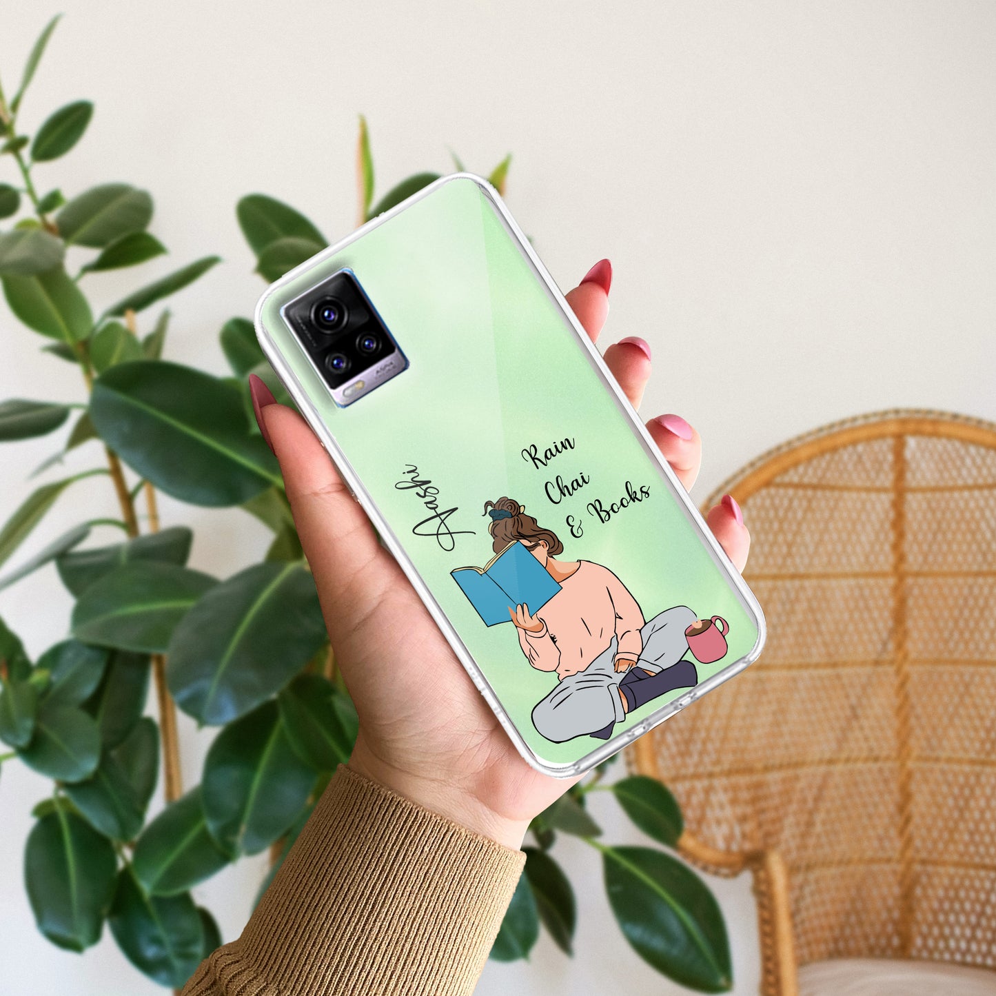 Girl with Book Customize Transparent Silicon Case For Vivo ShopOnCliQ