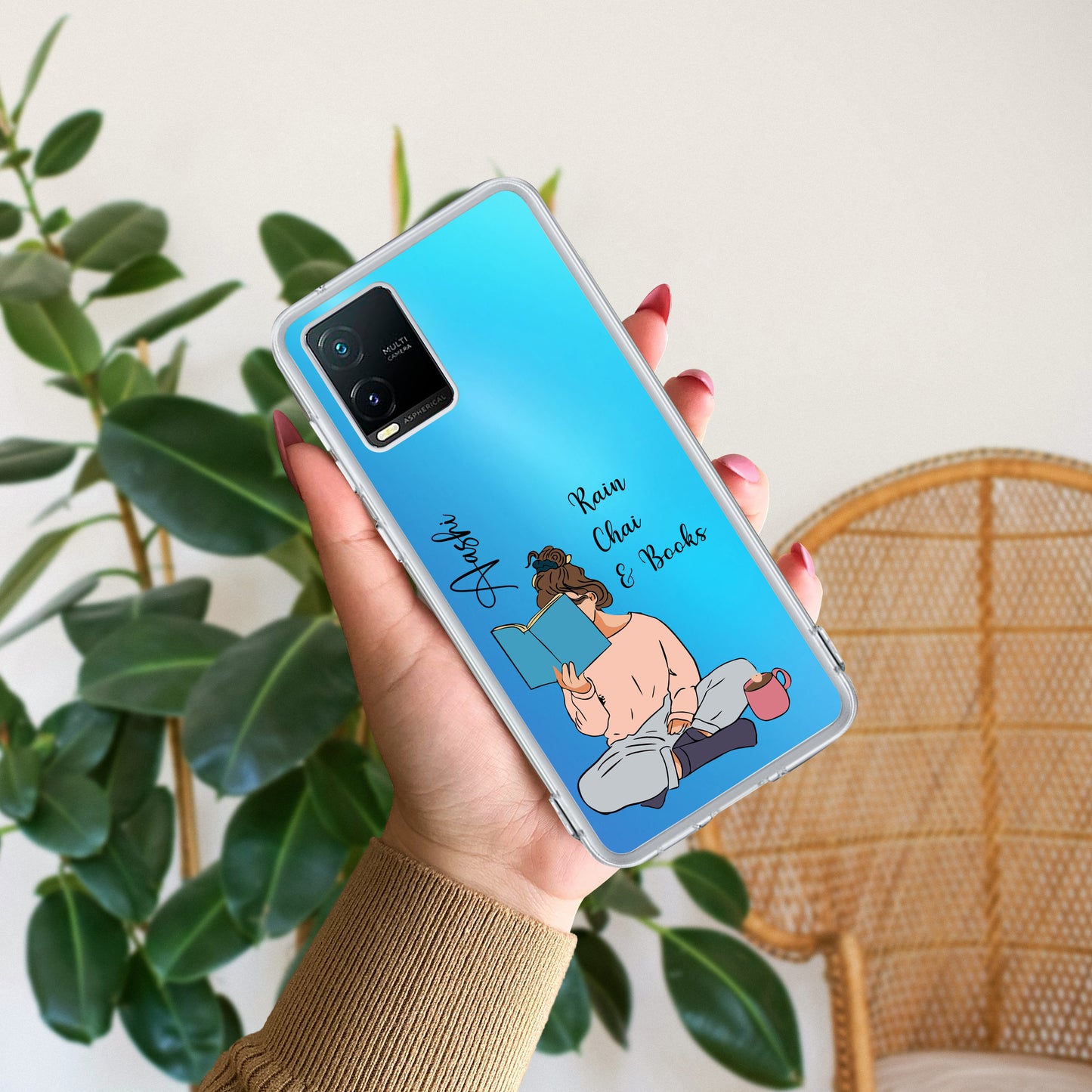 Girl with Book Customize Transparent Silicon Case For Vivo ShopOnCliQ