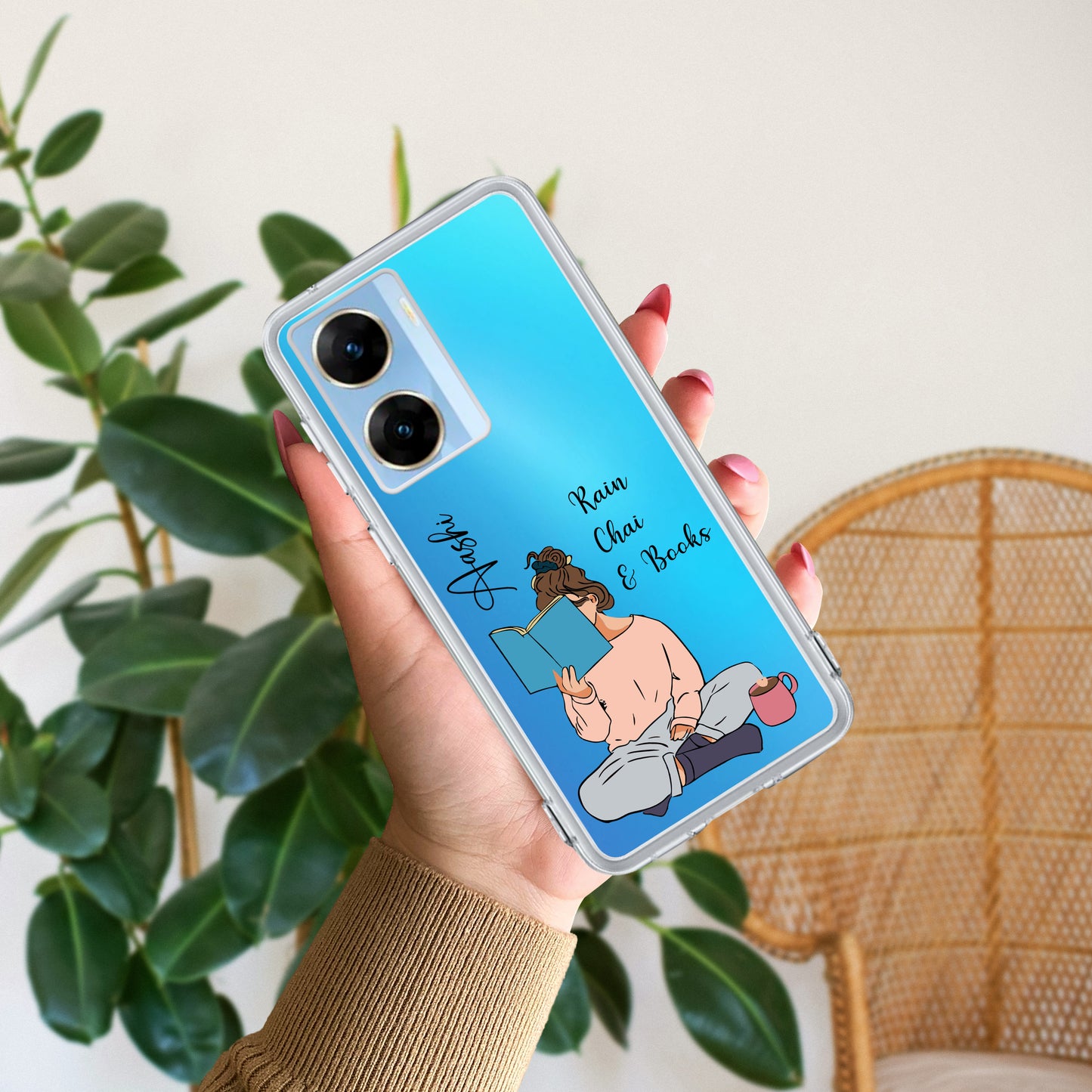 Girl with Book Customize Transparent Silicon Case For Vivo ShopOnCliQ