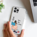 Girl with Book Customize Transparent Silicon Case For iPhone 15 Pro