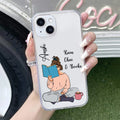 Girl with Book Customize Transparent Silicon Case For iPhone
