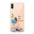 Girl with Book Customize Transparent Silicon Case For iPhone X/Xs