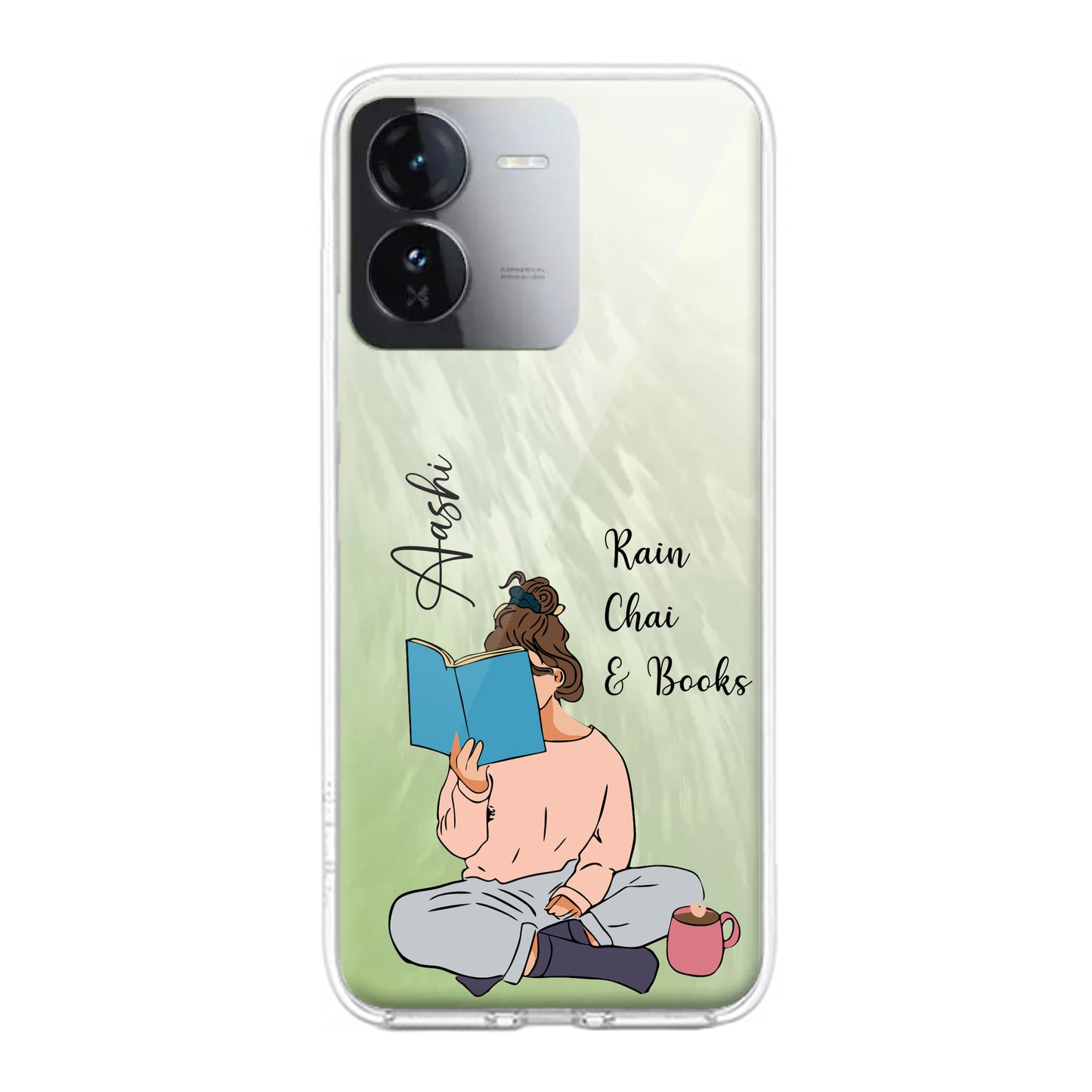 Girl with Book Customize Transparent Silicon Case For iQOO ShopOnCliQ