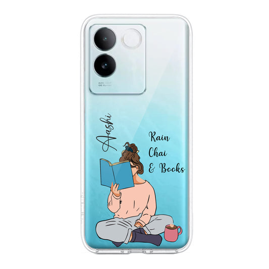 Girl with Book Customize Transparent Silicon Case For iQOO ShopOnCliQ