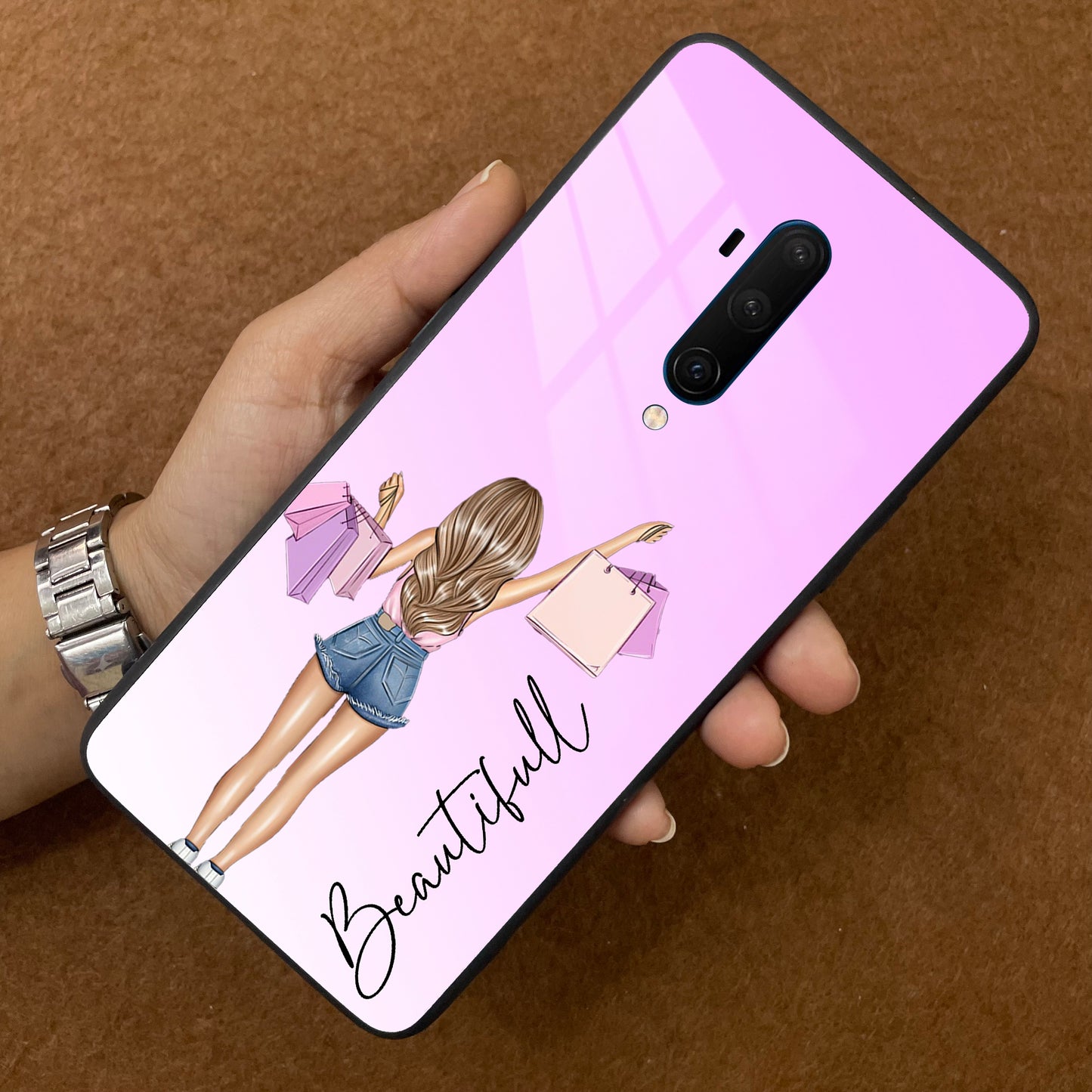 Girl With Bag Glass Case Cover For OnePlus