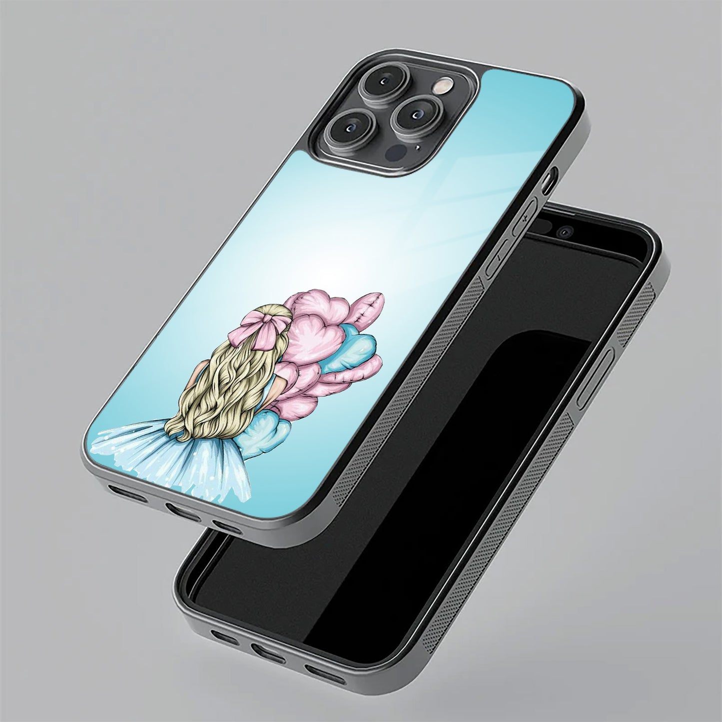 Styles Girl With Balloon Glass Case For Oneplus
