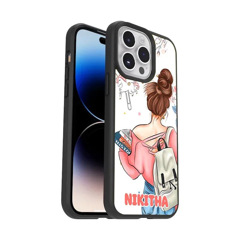 Girl With Book Glossy Metal Case Cover For Realme - ShopOnCliQ