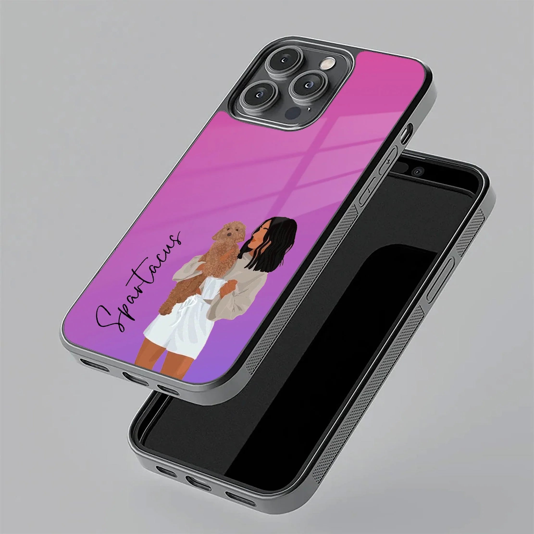 Customize Pet Name Glass Case For iQOO - ShopOnCliQ