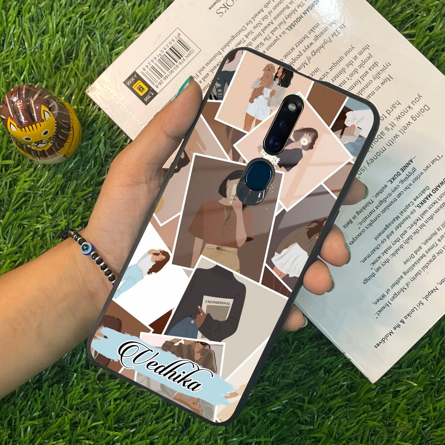 SelfieGirl Collage Glass Case Cover For Oppo