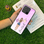 Girl With Bag Customize Name Glass Case For Realme/Narzo - ShopOnCliQ