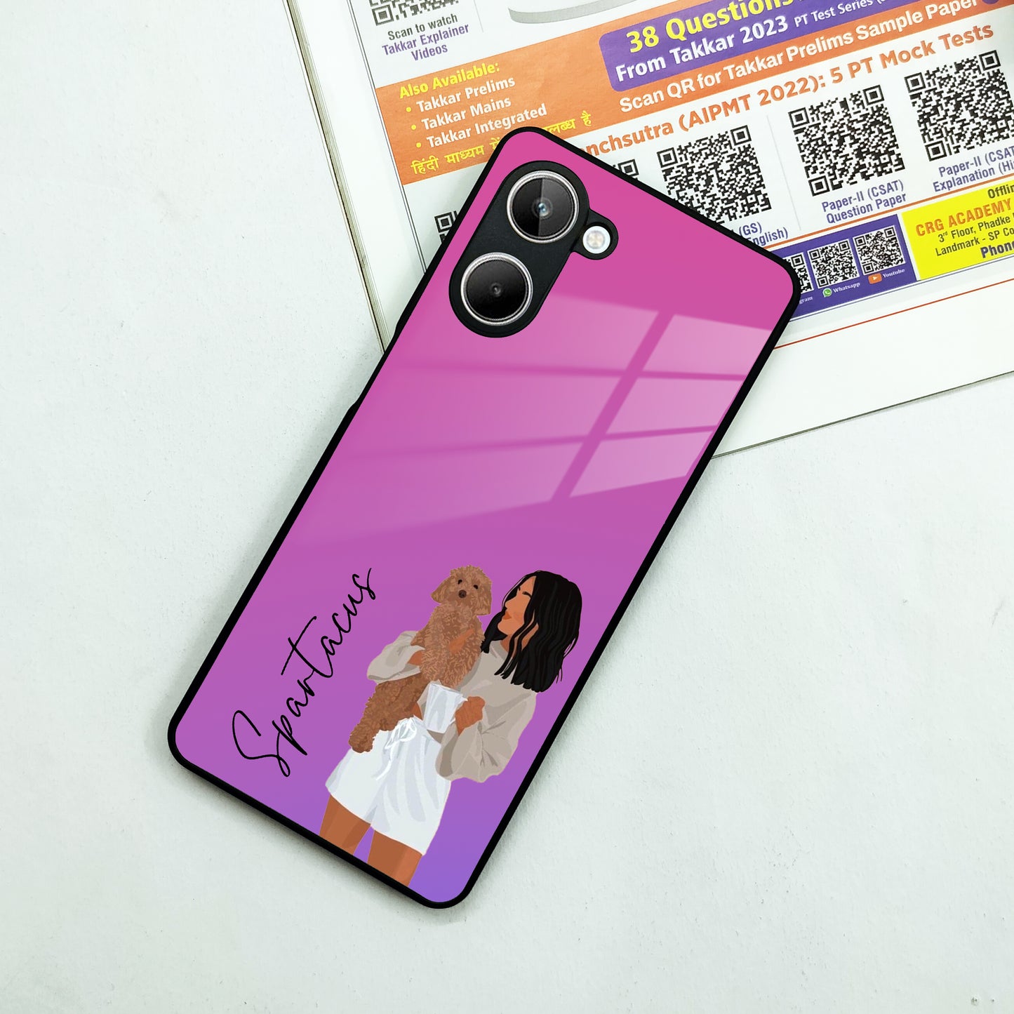 Customize Pet Name Glass Case For Realme/Narzo