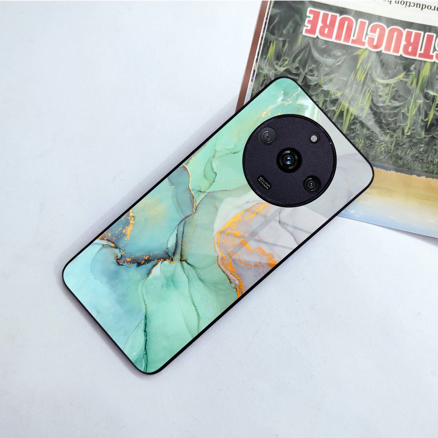 Marble Glass Finish Phone Case And Cover For Realme/Narzo