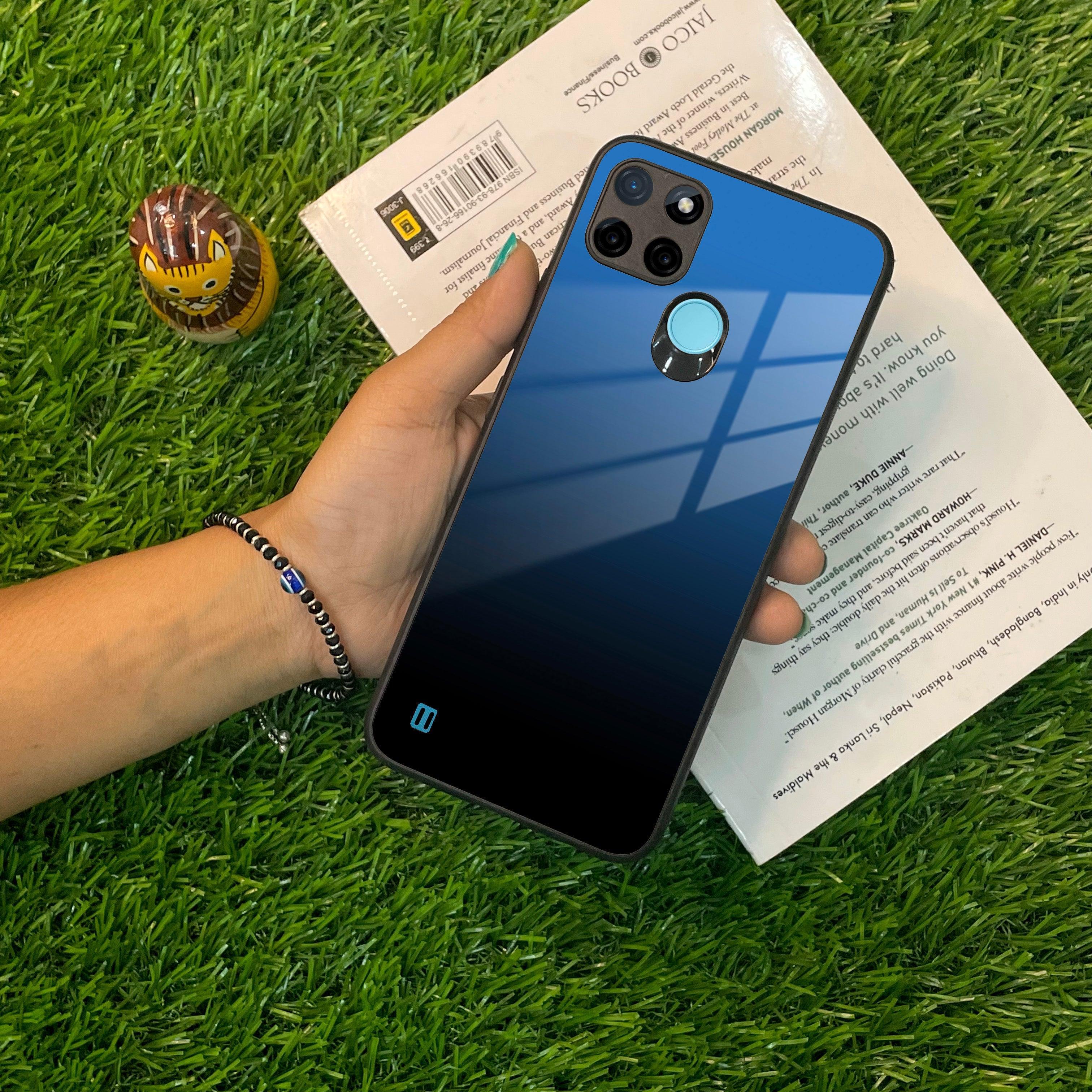 Blue Gradient Glass Case Cover For Realme/Narzo - ShopOnCliQ