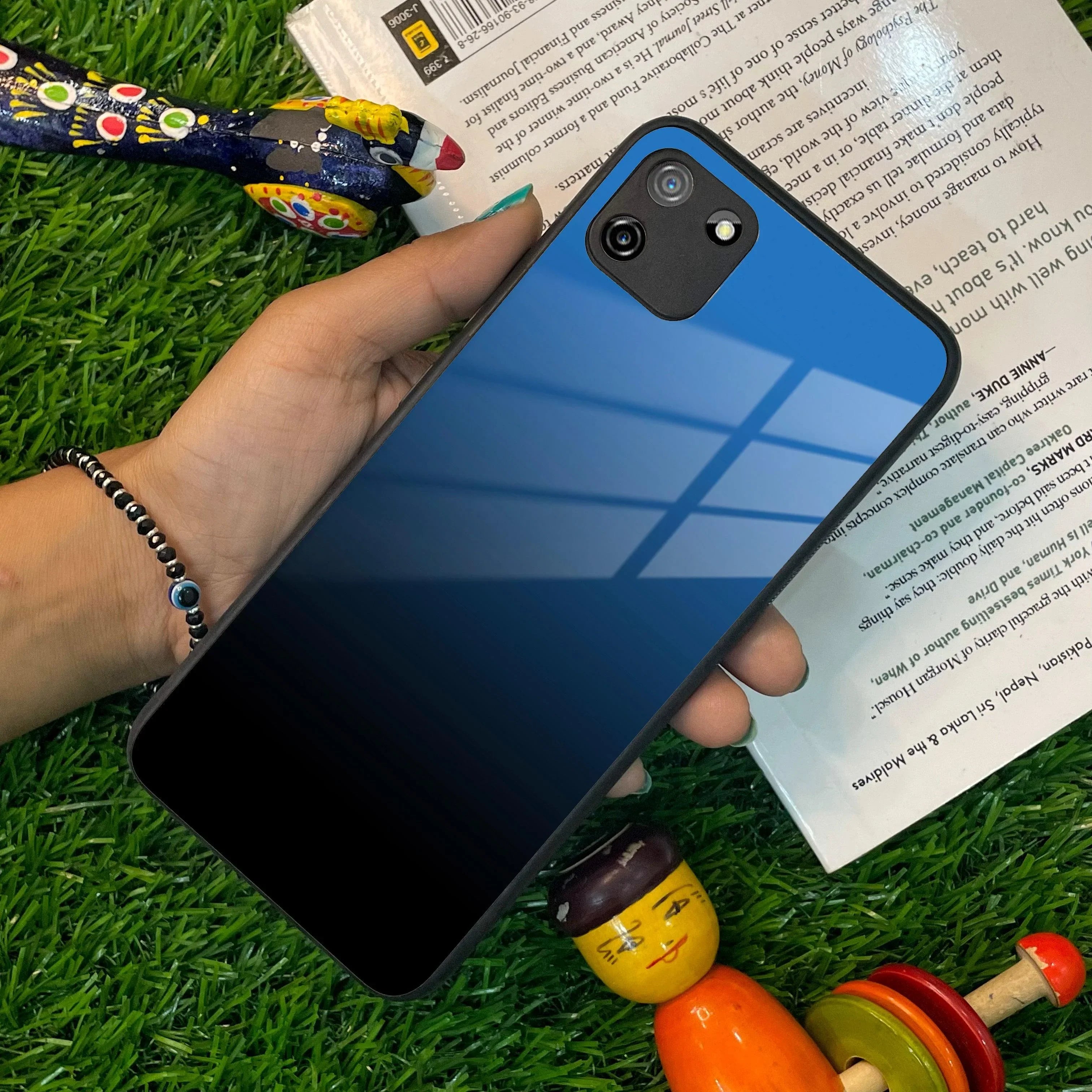 Blue Gradient Glass Case Cover For Realme/Narzo - ShopOnCliQ