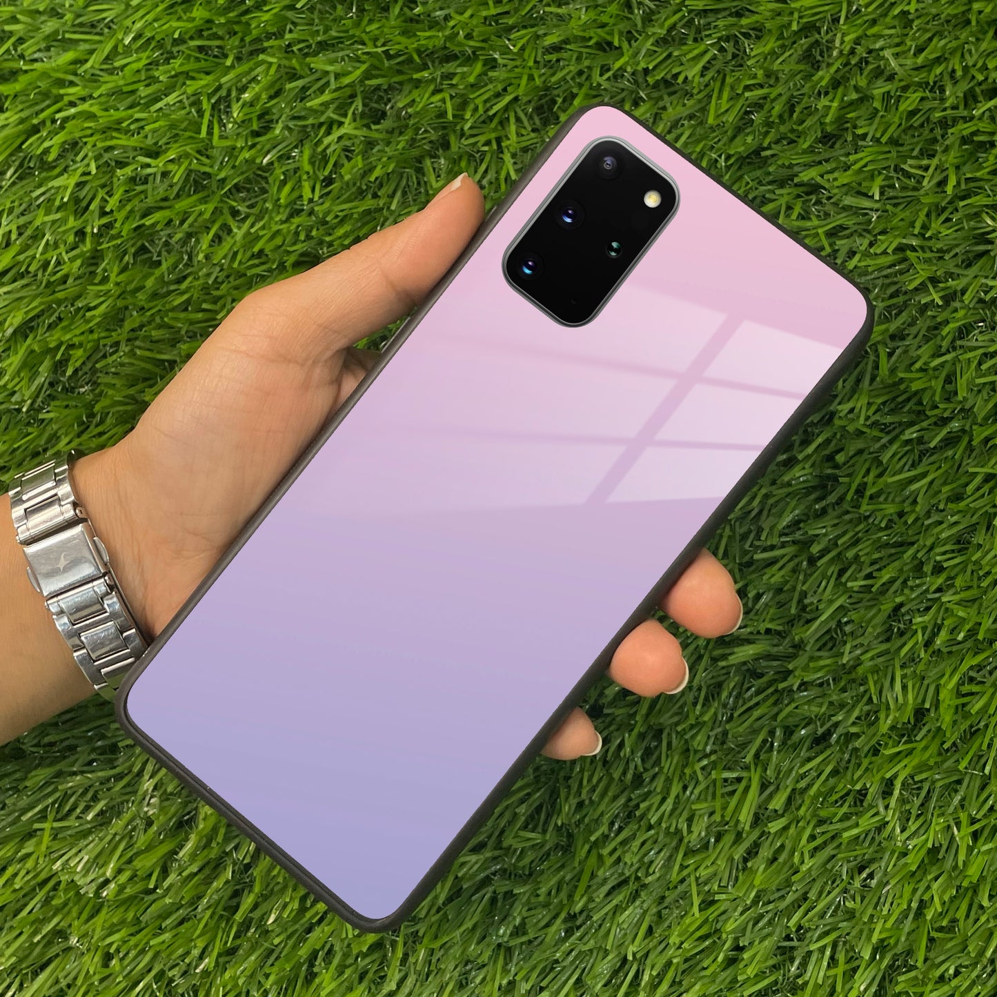 Pink Gradient Glass Case Cover For Samsung
