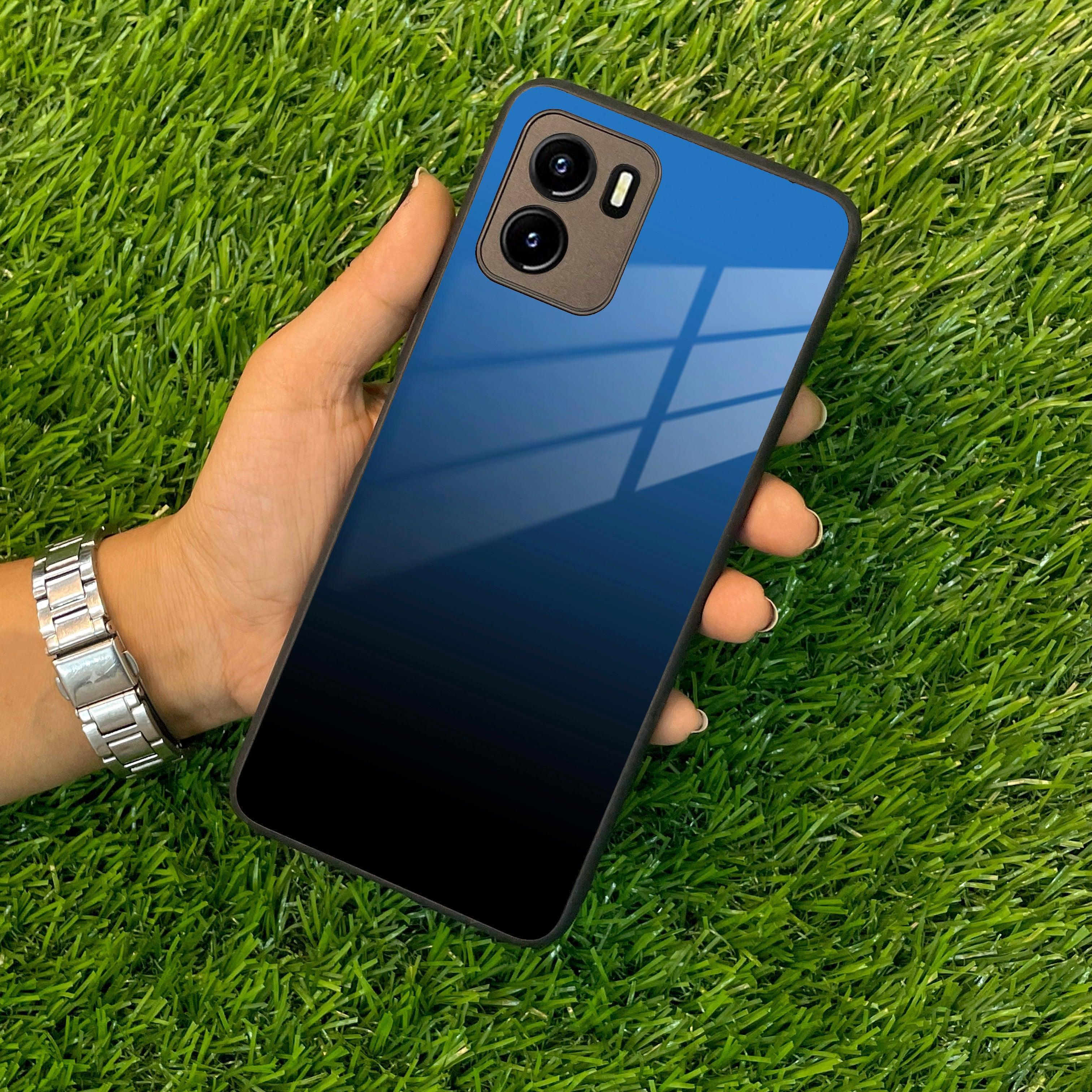 Blue Gradient Glass Case Cover For Vivo - ShopOnCliQ