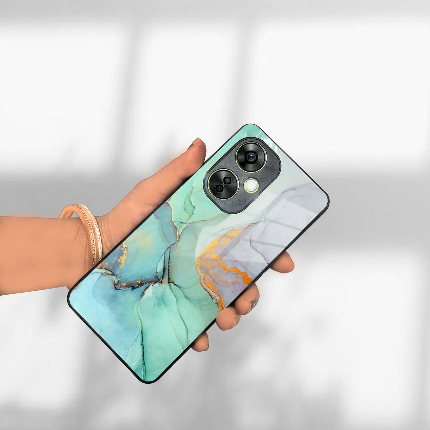 Marble Glass Finish Phone Case And Cover For OnePlus