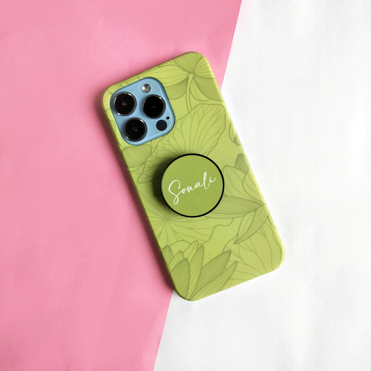 luxury leaves Hard Matte Case Covers Color Green For iPhone