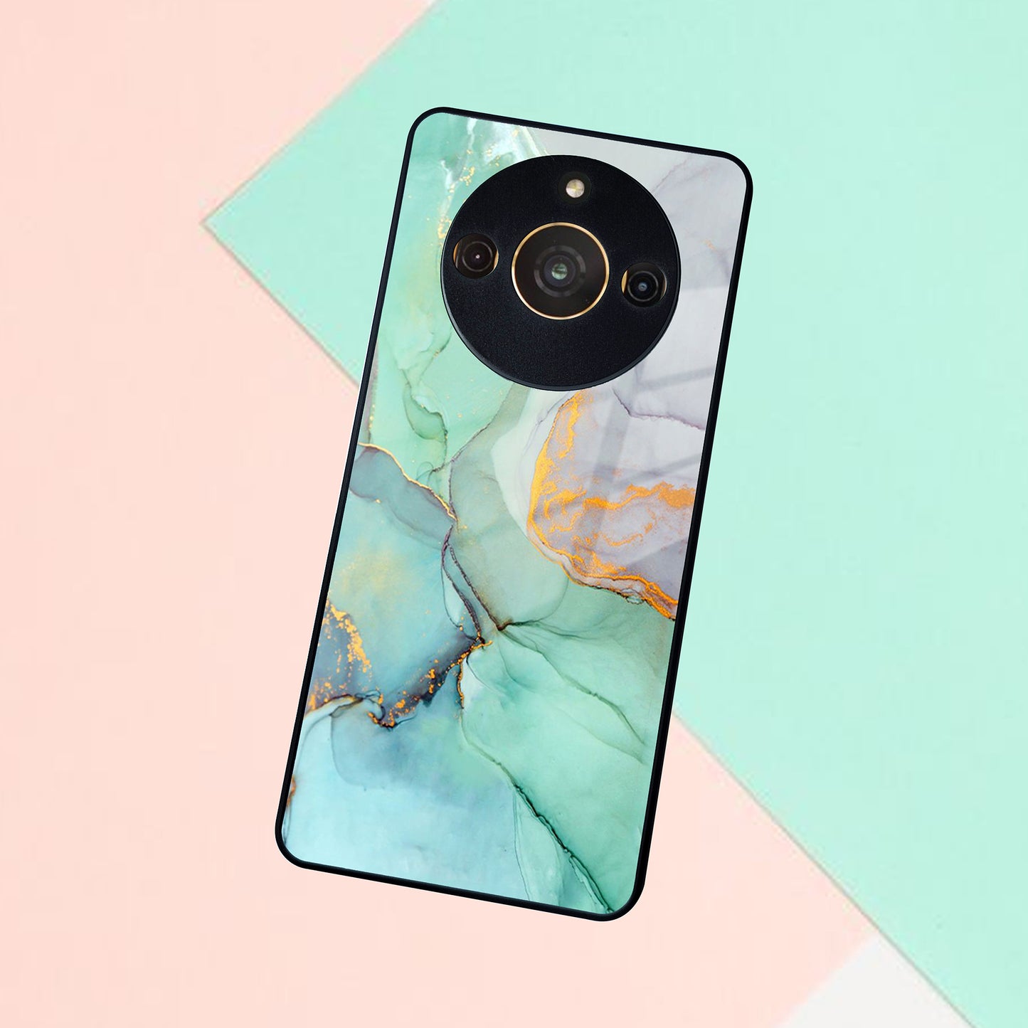 Marble Glass Finish Phone Case And Cover For Realme/Narzo