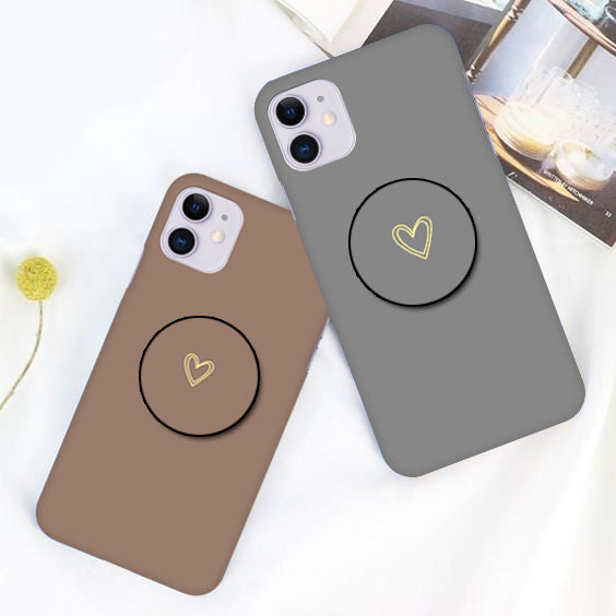 Grey And Brown Heart Phone Case Cover ShopOnCliQ