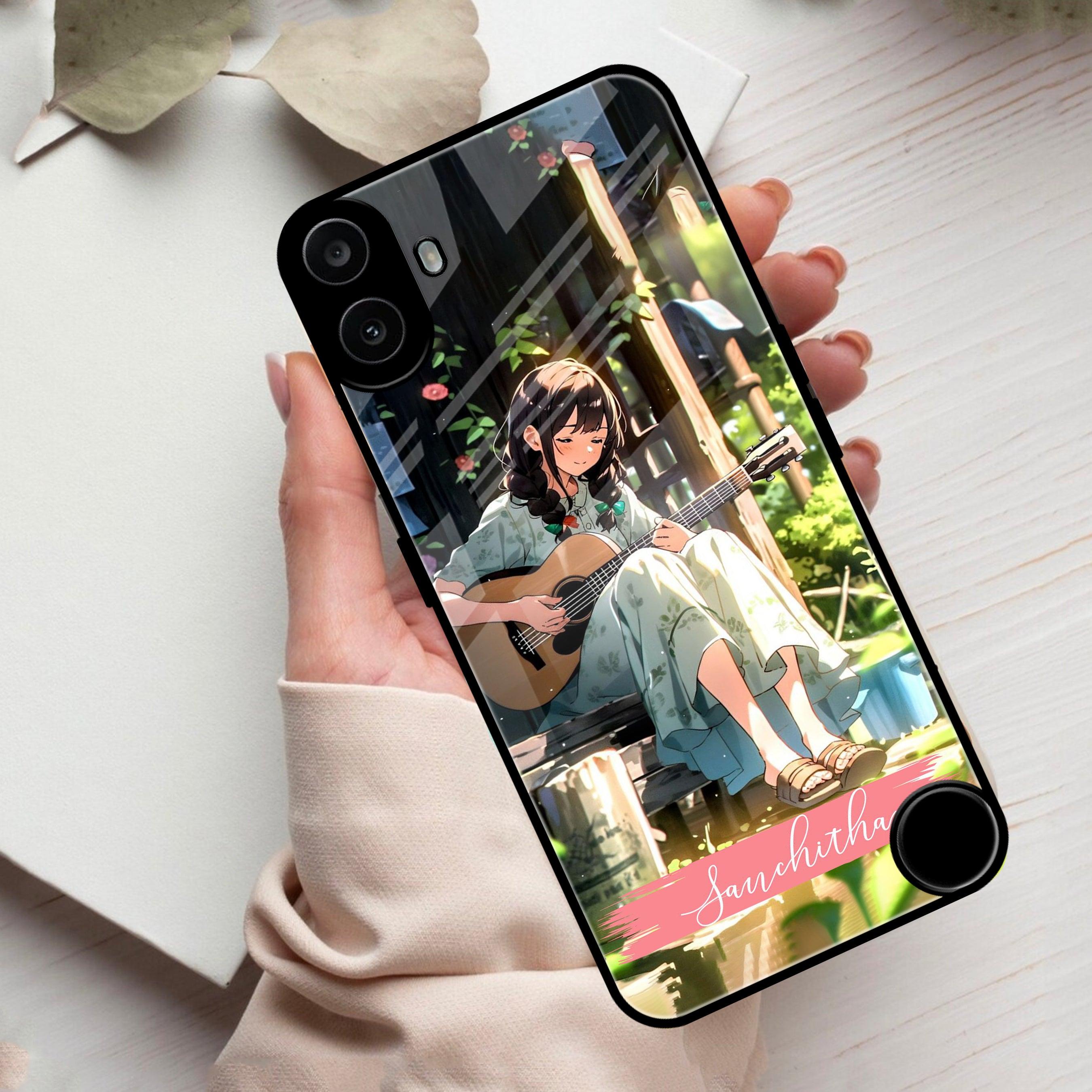 Guitar Girl Glossy Metal Case Cover For Nothing - ShopOnCliQ