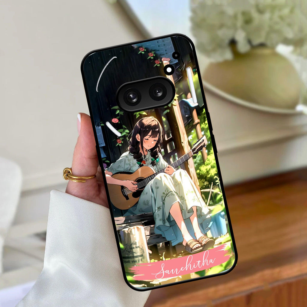 Guitar Girl Glossy Metal Case Cover For Nothing - ShopOnCliQ