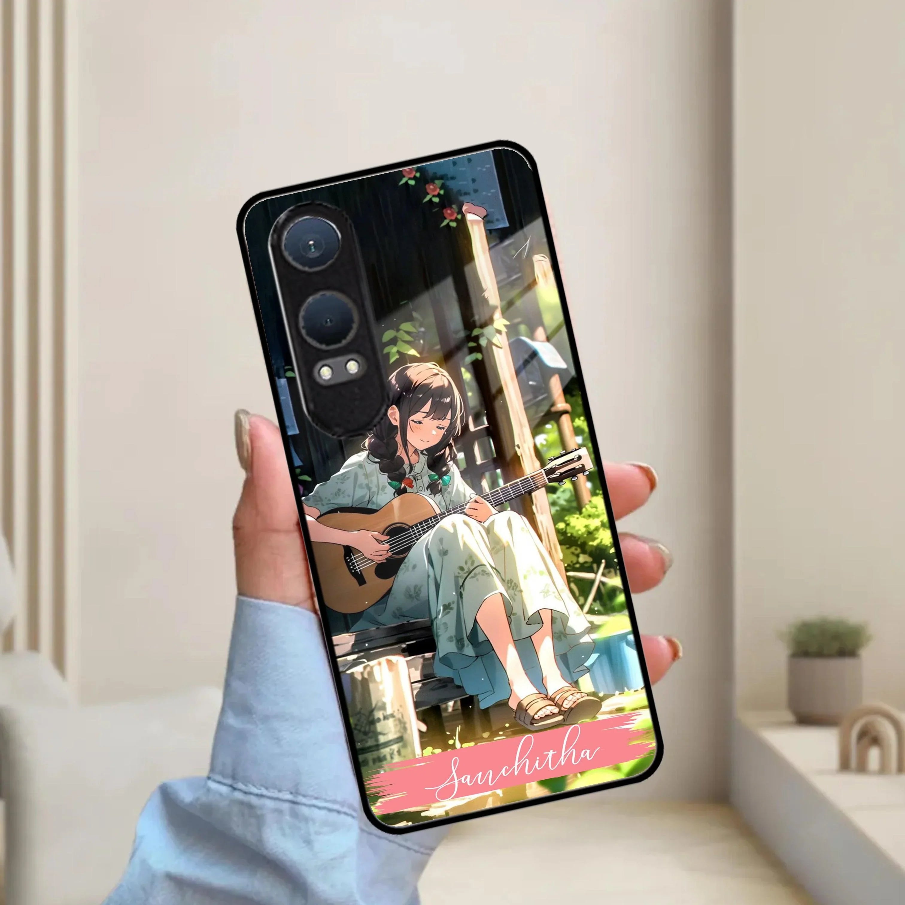 Guitar Girl Glossy Metal Case Cover For OnePlus - ShopOnCliQ