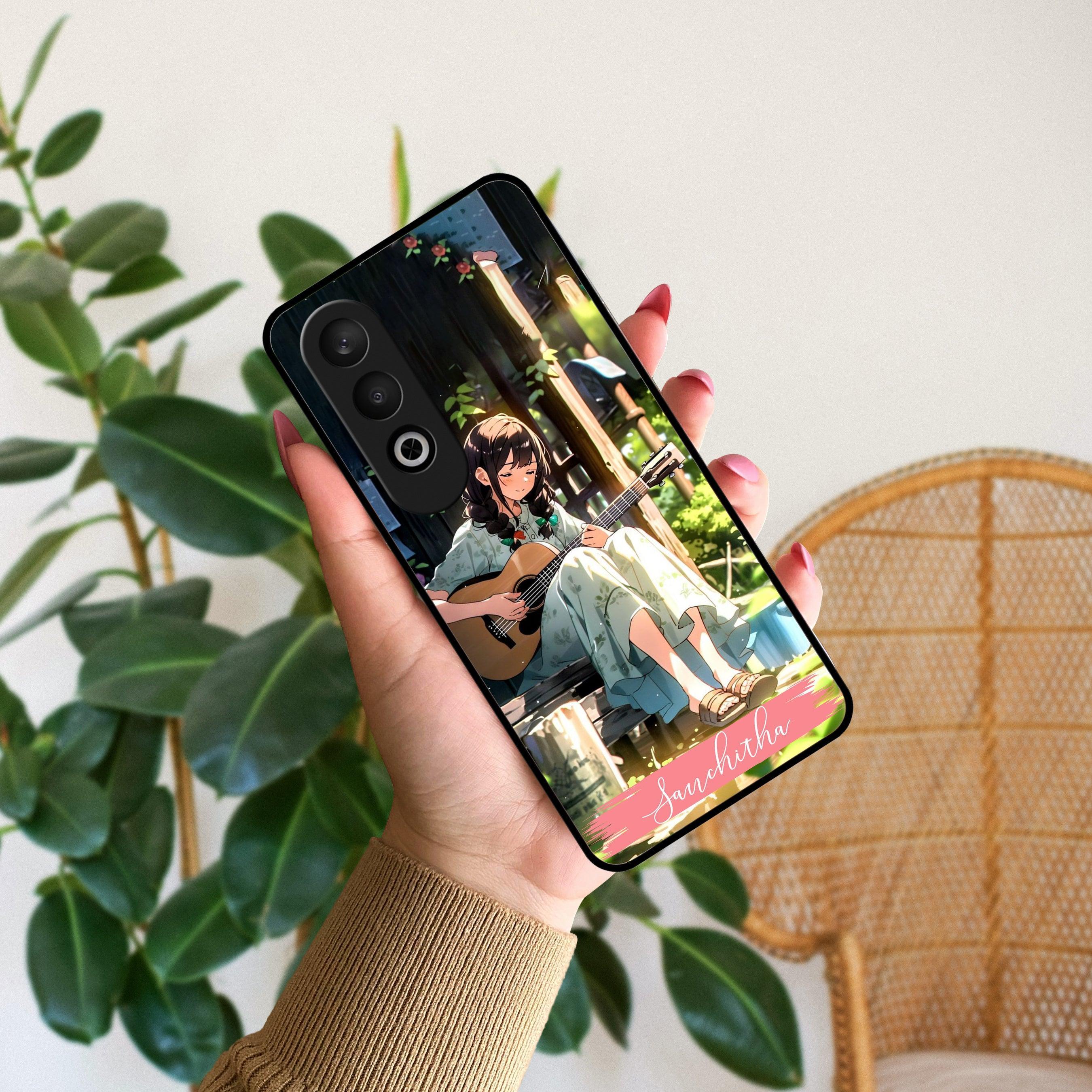 Guitar Girl Glossy Metal Case Cover For OnePlus - ShopOnCliQ