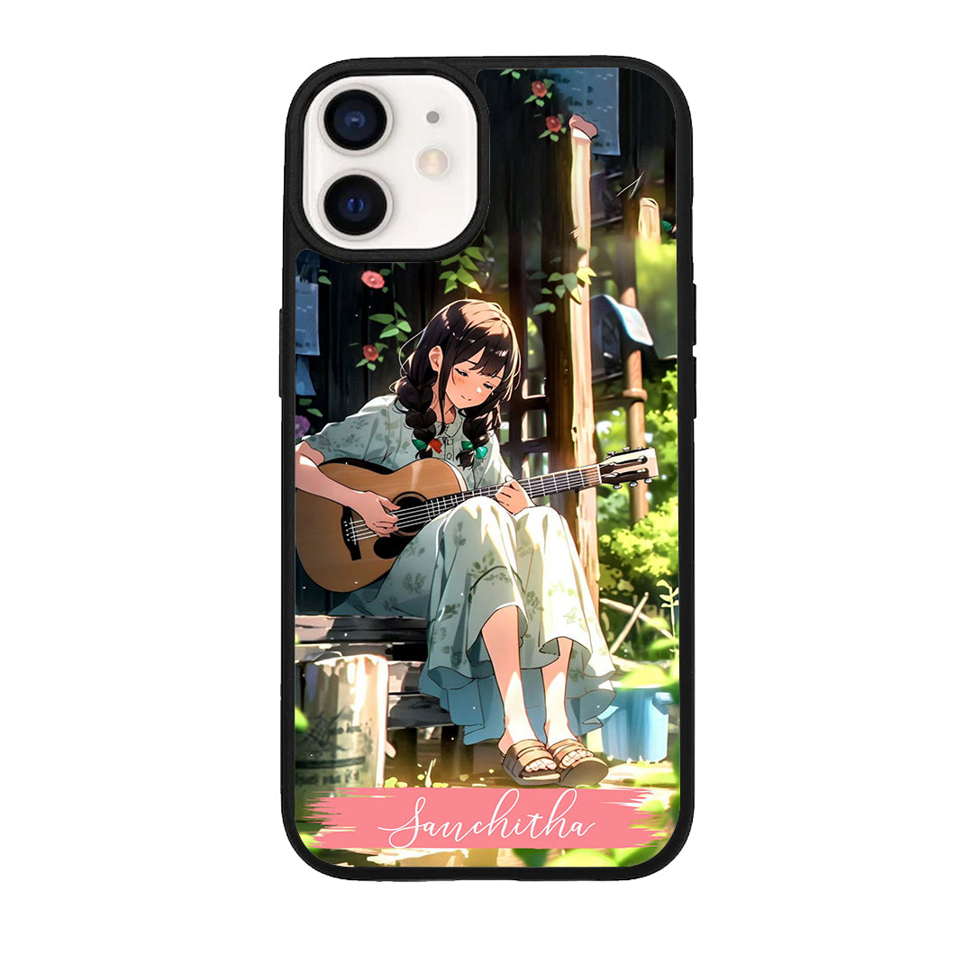 Guitar Girl Glossy Metal Case Cover For iPhone ShopOnCliQ