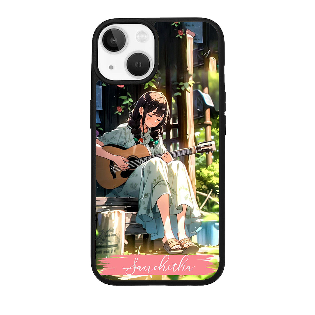 Guitar Girl Glossy Metal Case Cover For iPhone ShopOnCliQ