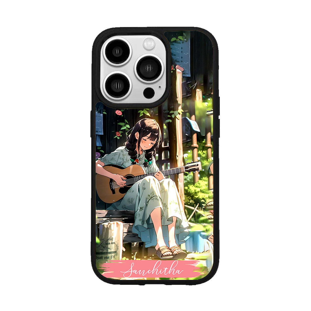 Guitar Girl Glossy Metal Case Cover For iPhone ShopOnCliQ