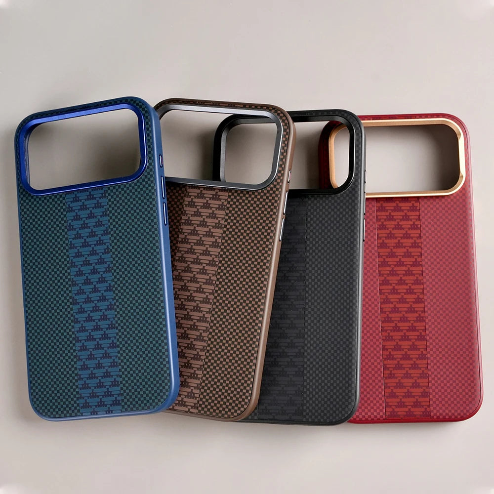 Luxury Leather Mobile Case for iPhone | Aramid Fiber Ultra Phone Cover - ShopOnCliQ