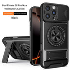 Slide Camera Lens Protection Amor Shockproof Magnetic Phone Case for iPhone