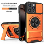Slide Camera Lens Protection Amor Shockproof Magnetic Phone Case for iPhone