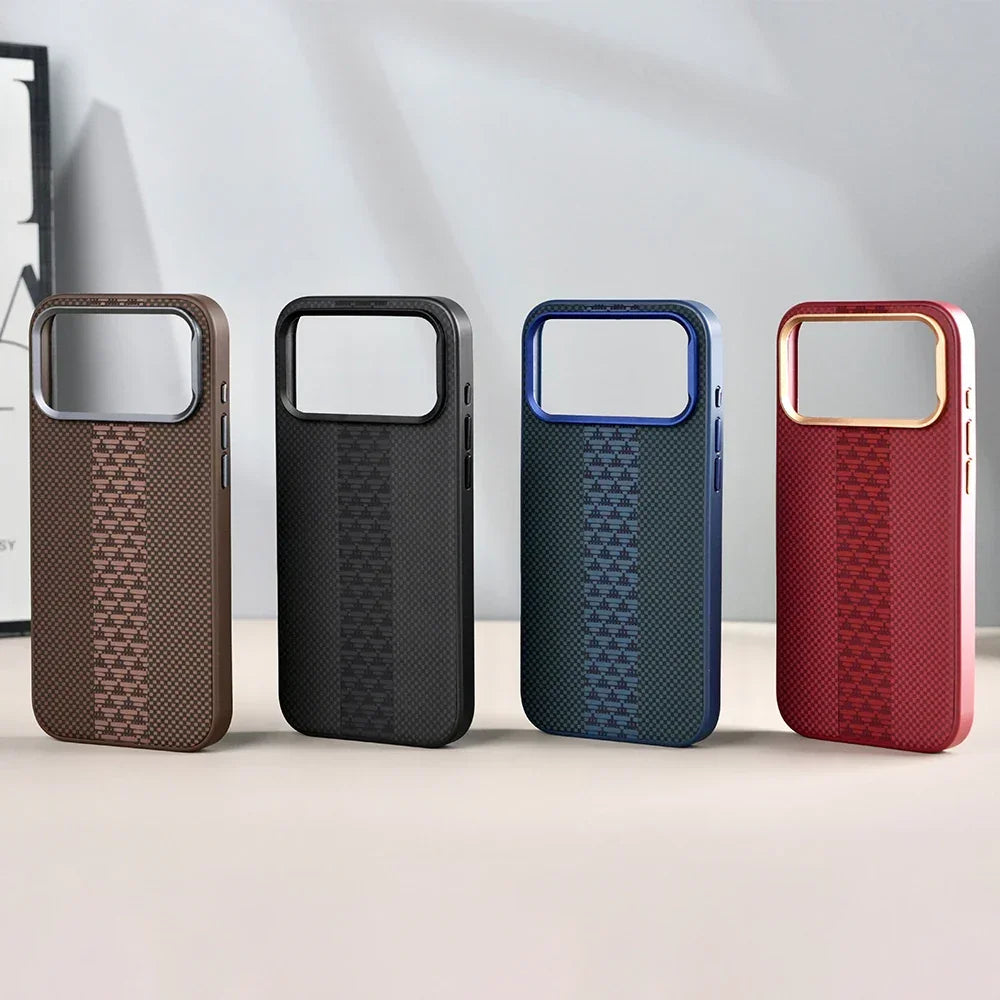 Luxury Leather Mobile Case for iPhone | Aramid Fiber Ultra Phone Cover - ShopOnCliQ