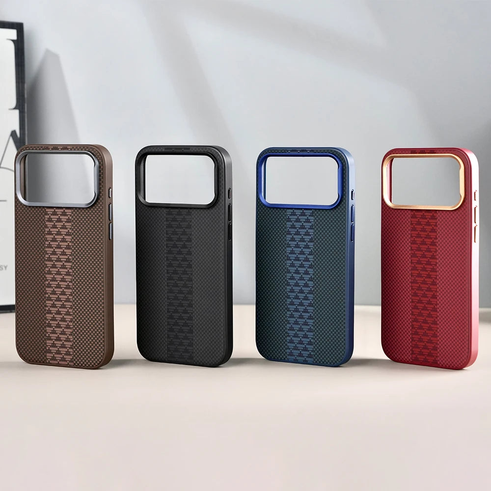 Luxury Leather Mobile Case for iPhone | Aramid Fiber Ultra Phone Cover - ShopOnCliQ
