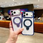 DITAKA Halo Stand Mag Crystal Phone Case