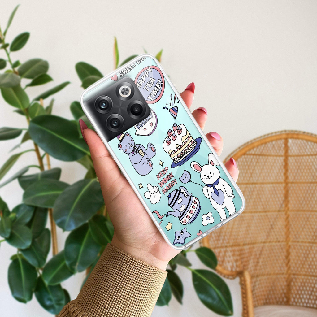 Happy Tea Time Anti Yellow Case For OnePlus 10T 5G