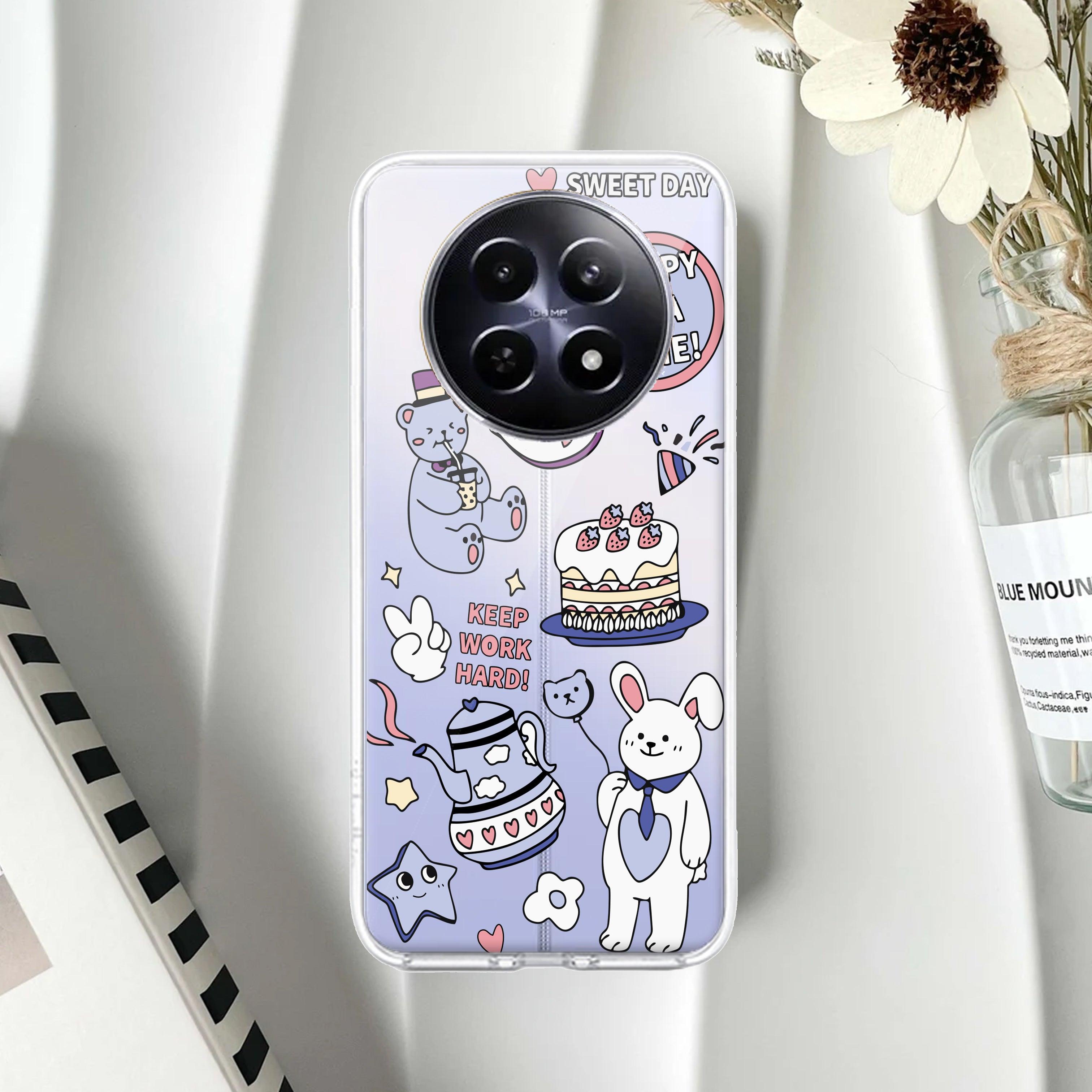 Happy Tea Time Transparent Silicon Case For Realme/Narzo - ShopOnCliQ