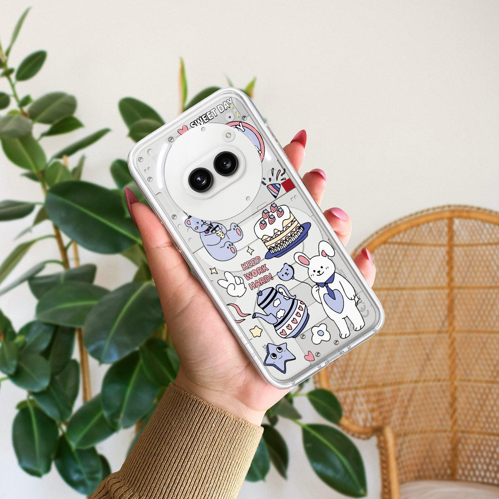 Happy Tea Time Transparent Silicon Case For Nothing - ShopOnCliQ