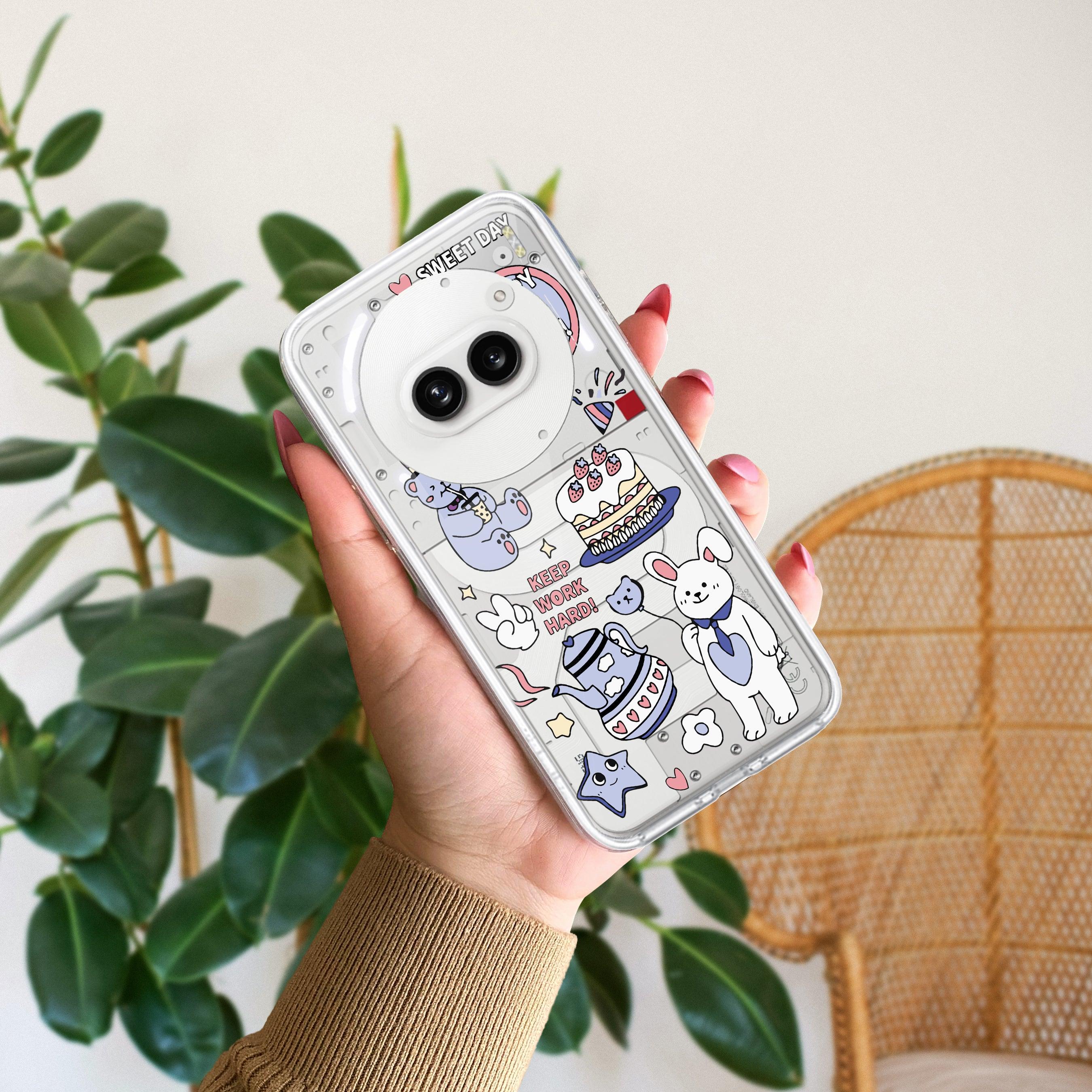 Happy Tea Time Transparent Silicon Case For Nothing - ShopOnCliQ
