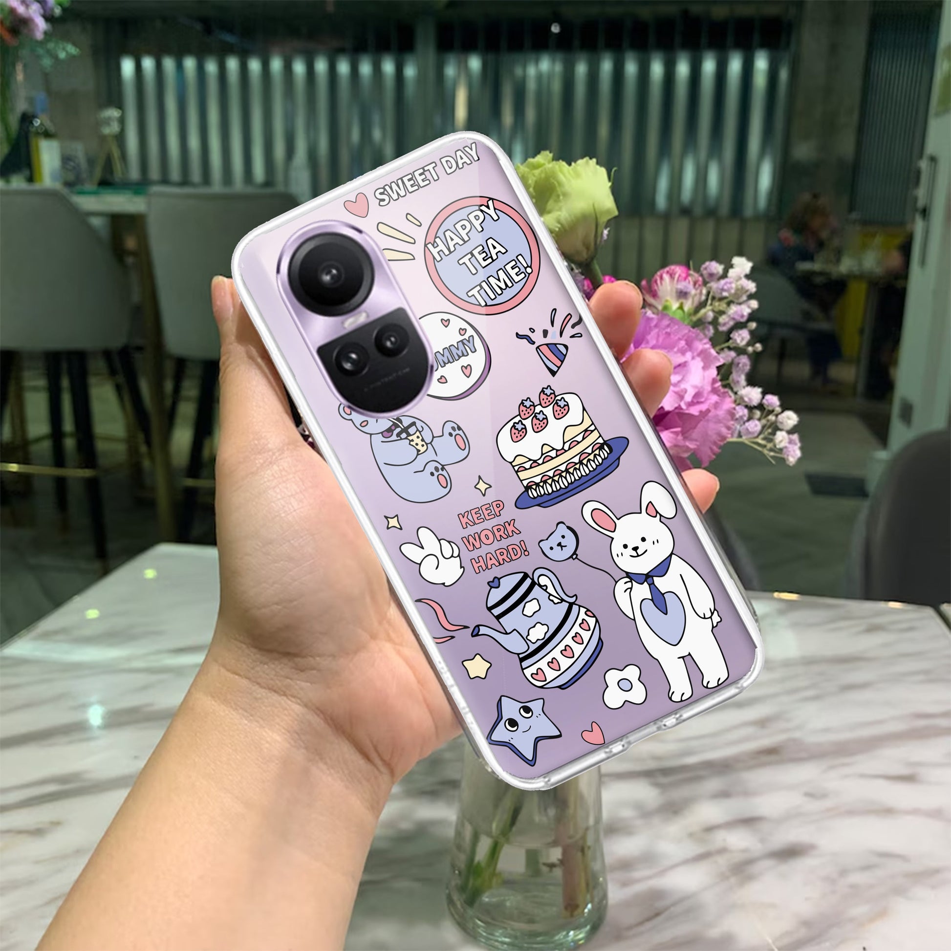 Happy Tea Time Transparent Silicon Case For Oppo ShopOnCliQ