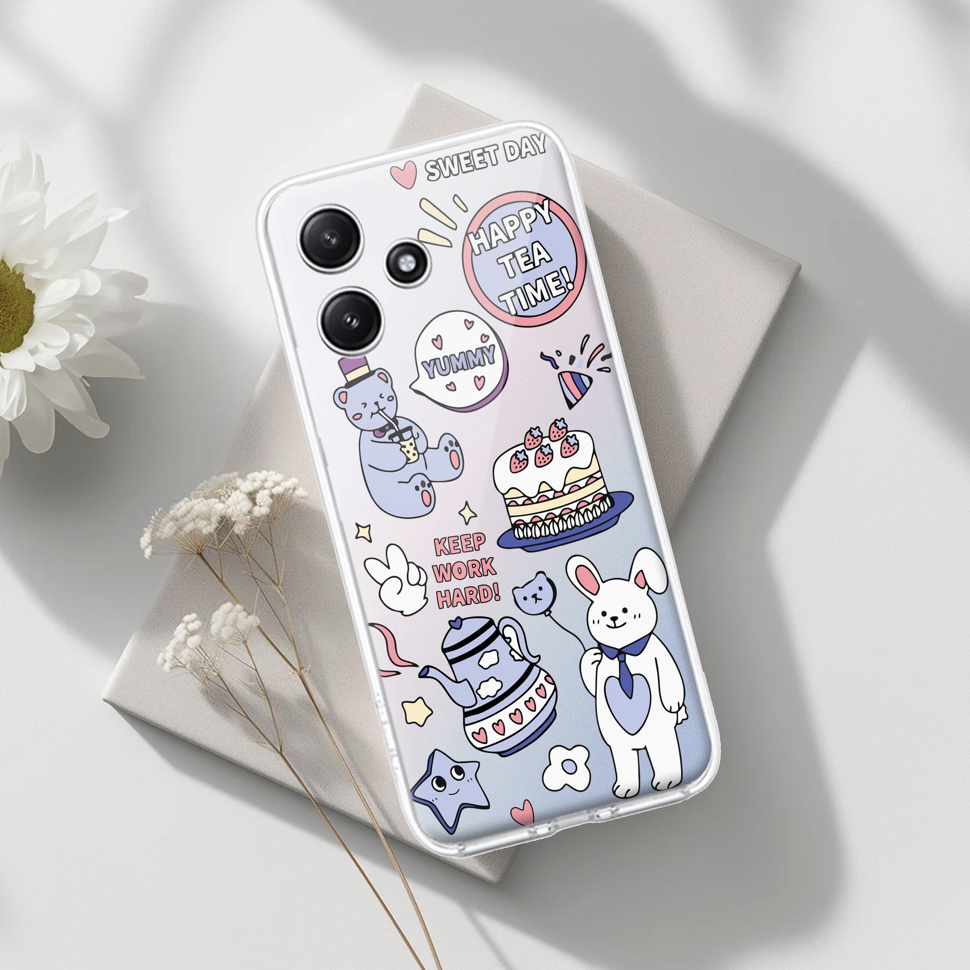 Happy Tea Time Transparent Silicon Case For Poco ShopOnCliQ