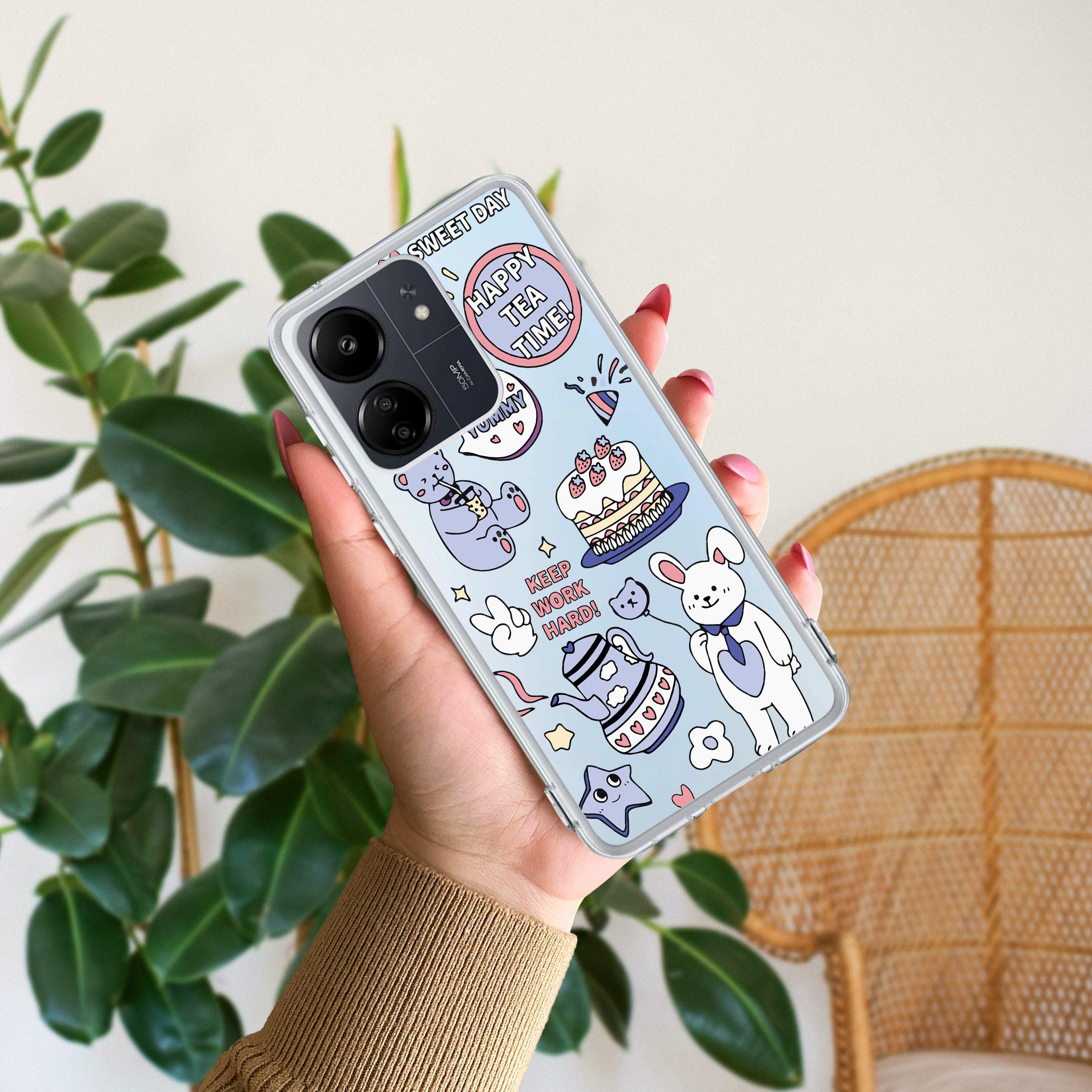 Happy Tea Time Transparent Silicon Case For Redmi/Xiaomi - ShopOnCliQ