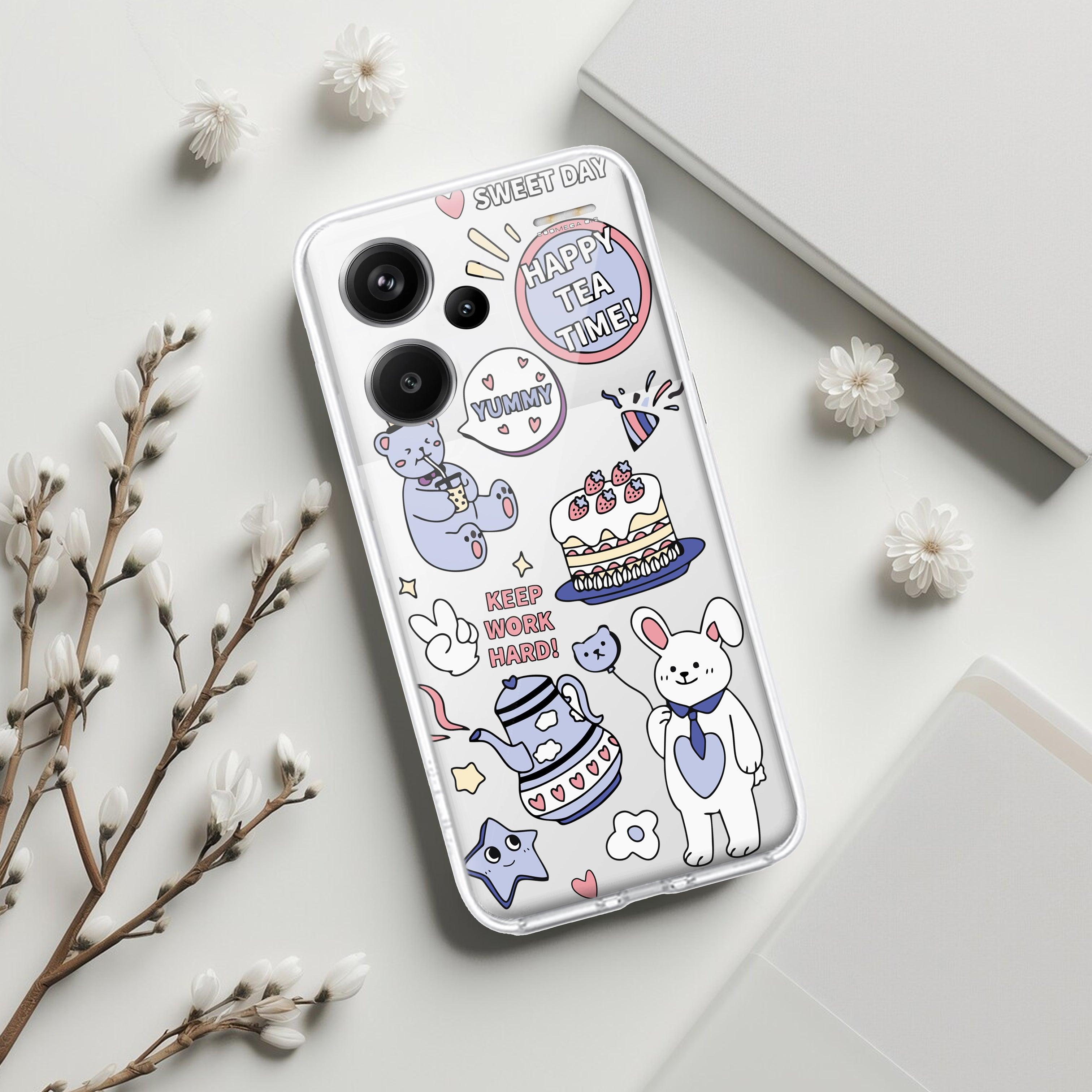 Happy Tea Time Transparent Silicon Case For Redmi/Xiaomi - ShopOnCliQ